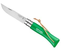 Opinel France Peilis Opinel Colorama 07 Inox Grab, žalias, su dirželiu