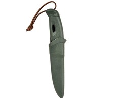 Carruzzo Morakniv "Light My Fire FireKnife" žalios spalvos peilis su akmenukais