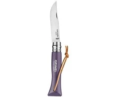 Opinel Colorama 06 inox violetinės spalvos peilis su dirželiu
