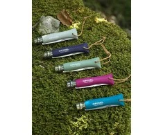 Opinel Colorama 06 inox violetinės spalvos peilis su dirželiu