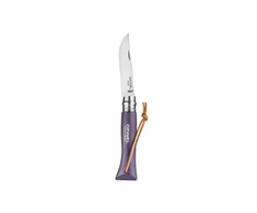 Opinel Colorama 06 inox violetinės spalvos peilis su dirželiu