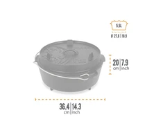 Ketaus Puodas Petromax FT6 (su kojelėmis) 7 l