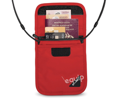 Kaklo piniginė Pacsafe Coversafe X75 su RFID apsauga nuo vagysčių, pilka spalva