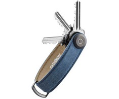 „OrbitKey“ – vaškuotos drobės raktų dėklas – tamsiai mėlynas