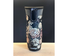 Termo puodelis Contigo West Loop 2.0 470 ml „Glamour Gėlės – Juodas”