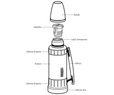 Thermos Termos turistinis TH-180010 1.2 l Juodas