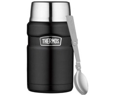 Termosas maistui Thermos 710 ml, matinis juodas, su sulankstomu šaukštu