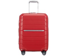 Kelioninis Samsonite kietas lagaminas Flux Spinner S 55 cm 37/44 l raudonas 4 ratukai TSA