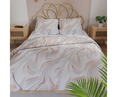 Deluxe satino patalynės komplektas MARMURO GIJOS, 3 dalių, 200x220 cm