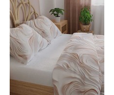 Deluxe satino patalynės komplektas MARMURO GIJOS, 3 dalių, 200x220 cm