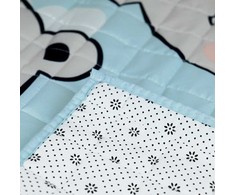 Domarex Kiliminis kilimėlis Bon Bon 120x120 Teddy Bear, mėlynas, dygsniuotas, neslystantis