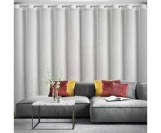 Eurofirany Balta permatoma šifono užuolaida su deimantų akcentais, tvirtinimas žiedais, 350x250 cm, lengva langų dekoracija, elegantiška namų tekstilė, dieninė užuolaida