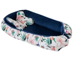 Baby Matex Kūdikio kokonas, drugelio pagalvė, medvilnės ir aksomo užvalkalas, 55x80 cm, naujagimiams 0-8 mėnesių, nešiojamas miego lizdelis, vaikiškas gultukas