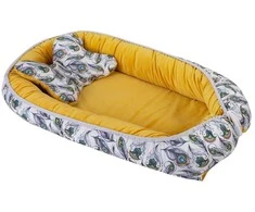 Baby Matex Kūdikio kokonas, drugelio formos pagalvė galvai, medvilnės ir velveto užvalkalas, 55x80 cm, naujagimiams 0-8 mėn., nešiojamas miego lizdelis, kūdikio lizdas