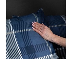 Deluxe satino patalynės komplektas MĖLYNASIS SKONIS, 3 dalių, 200x220 cm