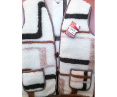 Merino vilnos liemenė, Napoleono raštas, terapinė liemenė, pašildymas po procedūrų, XXXL dydis, pilka ir ruda liemenė, vilnonė liemenė