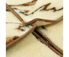 Merino vilnos kimono antklodė 2-in-1, 160x200 cm, rankovės, šilti namų drabužiai, šildantis reabilitacijos produktas, kreminė ruda, vilnonis pledas