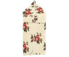Merino vilnos kimono pledas 2-in-1, 160x200 cm, raudonas ir kreminis, šildantis reabilitacinis gaminys, TV chalatas poilsiui namuose, vilnonis apdangalas