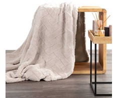 Eurofirany Euro užuolaidos D91/K/CARO 200X220 smėlio spalvos