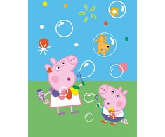 Koc narzuta su mikrofibry 130x170 Świnka Peppa mėlyna C24