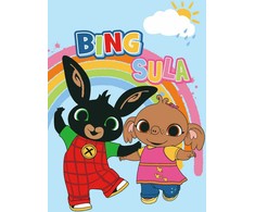 Koc polarowy 100x150 Królik Bing mėlyna JF24