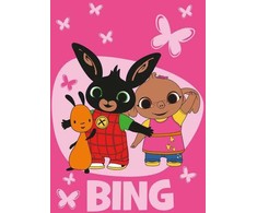 Koc polarowy 100x150 Królik Bunny Bing rožinis JF24