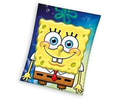 Koc polarowy 110x140 Spongebob mėlyna geltona C24