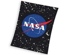 MCU Koc polarowy 130x170 Nasa juoda mėlyna pled dziecięcy C24