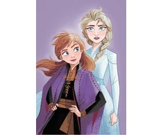 Koc su mkrofibry 100x150 Frozen Kraina Lodu Anna Elsa violetinė JF24