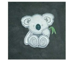 Baby Matex BabyMatex antklodė su gobtuvu automobilinei kėdutei. Koala 95x95 tamsus rutulys 44