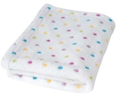 Baby Matex MATEX Kūdikių antklodė MILLY mikropluoštas 75x100 [TB0294_K01] balti taškeliai