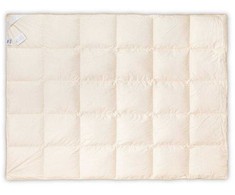 Žąsų pūkų mišinio žieminė antklodė, 135x200 cm, 1800g, kreminė spalva, viso paviršiaus dygsniavimas, kvėpuojantis medvilninis užvalkalas, šilta pūkinė patalynė