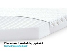 Matex Vaikiškas čiužinys loveliai 120x60x8 cm, ortopedinės putos, pralaidus orui dvipusis, čiužinys kūdikiams ir vaikams, minkštas pagrindas