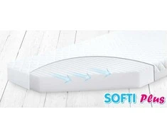 Baby Matex Vežimėlio čiužinys 75x35x4 Softi Plus putų ortopedinis, kvėpuojantis