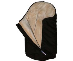Baby Matex Vežimėlio kojų mova šaltam orui, vandeniui atsparus pliušinis kūdikio miegmaišis, atspindintys saugos elementai, 80 cm ilgis, Oeko-Tex sertifikatas, šiltas vokelis vežimėliui
