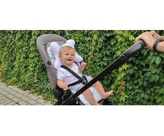 Baby Matex Spaudimą mažinantis įdėklas, 32x75 cm vežimėliui, kūdikio pagalvėlė su drugelio forma, AERO MESH 3D audinys, lopšiui ir lovelei, minkštas čiužinukas