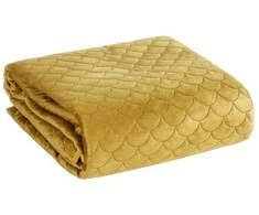 Dekoratyvinė lovatiesė 220x240 Ariel garstyčių veliūras Eurofirany Lovatiesė