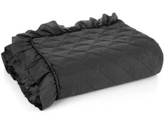 Lovatiesė Eurofirany CLASSIC VANESA, dygsniuota karšto spaudimo (hot press) technika, 200 x 220 cm, spalva: juoda