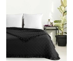 Lovatiesė Eurofirany CLASSIC VANESA, dygsniuota karšto spaudimo (hot press) technika, 200 x 220 cm, spalva: juoda