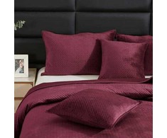 Velvetinis pledas, 240x220 cm, bordo geometrinis pledas, dekoratyvinė lovatiesė, švelnus pledas, modernus miegamojo dekoras, sofa