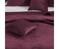 Velvetinis pledas, 240x220 cm, bordo geometrinis pledas, dekoratyvinė lovatiesė, švelnus pledas, modernus miegamojo dekoras, sofa