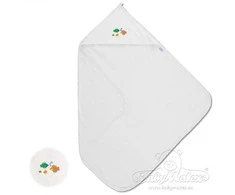 Rankšluostis Matex Baby maudymosi užvalkalas maxi 100x100 baltas (MT0135)