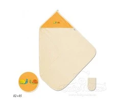 Matex BABY FROTTE MAudymosi kostiumėlis 85x85 CM ECRU SU ORANŽINIU