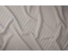 Detexpol Medvilninis patalynės komplektas, 180x200 cm, smėlio spalvos su 1 cm juostelėmis, paslėptas užtrauktukas, OEKO-TEX sertifikatas, miegamojo tekstilė