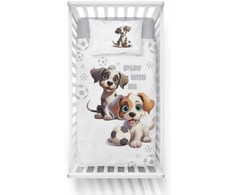 Detexpol DOG patalynė, MAYA MOO patalynės komplektas 100x135 cm PILKA (5002B)