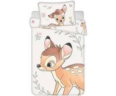 Patalynė bawełniana 100x135 Bambi sarenka smėlio sp. do łóżeczka 4768 poszewka 40x60 JF24