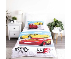 Patalynė bawełniana 100x135 Cars Auta Road poszewka 40x60 Kids25