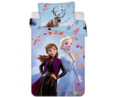 Patalynė bawełniana 100x135 Frozen Anna Elsa Kraina Lodu poszewka 40x60 dziecięca do łóżeczka