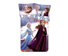 Patalynė bawełniana 100x135 Frozen Kraina Lodu 0707 Anna Elsa do łóżeczka poszewka 40x60