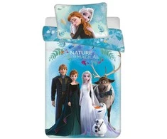 Patalynė bawełniana 100x135 Frozen Kraina Lodu mėlyna JF24